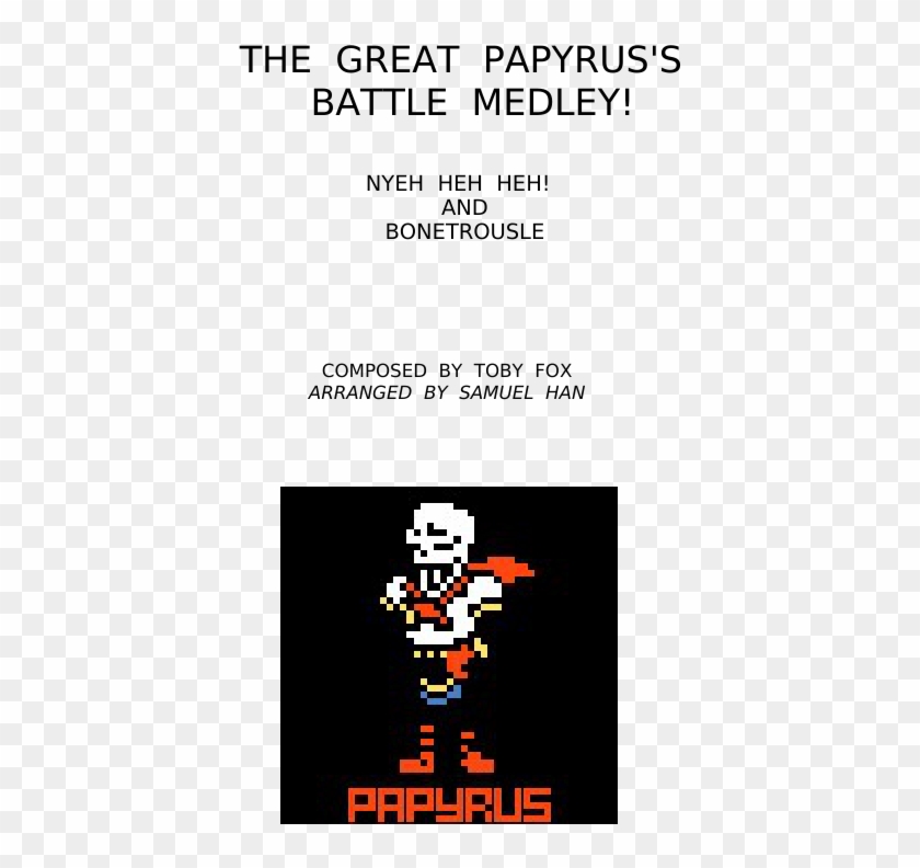 The Great Papyrus's Battle Medley - Cartoon Clipart