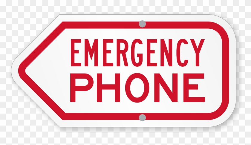 Emergency Phone Sign - Emergency List Clipart