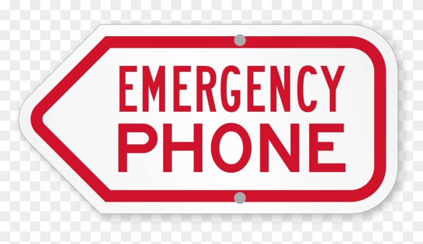 Emergency Phone Sign - Emergency List Clipart #5279197