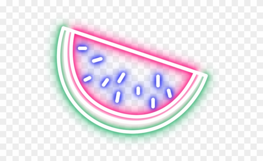 #sandia #summer #neon #glich #tumblr #sticker - Watermelon Clipart #5279320