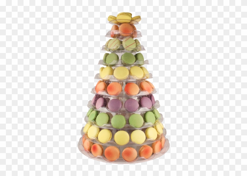 A Clear Plastic 10 Layer Tower Holding Up To 96 Macarons, - Macaroon Clipart #5279657