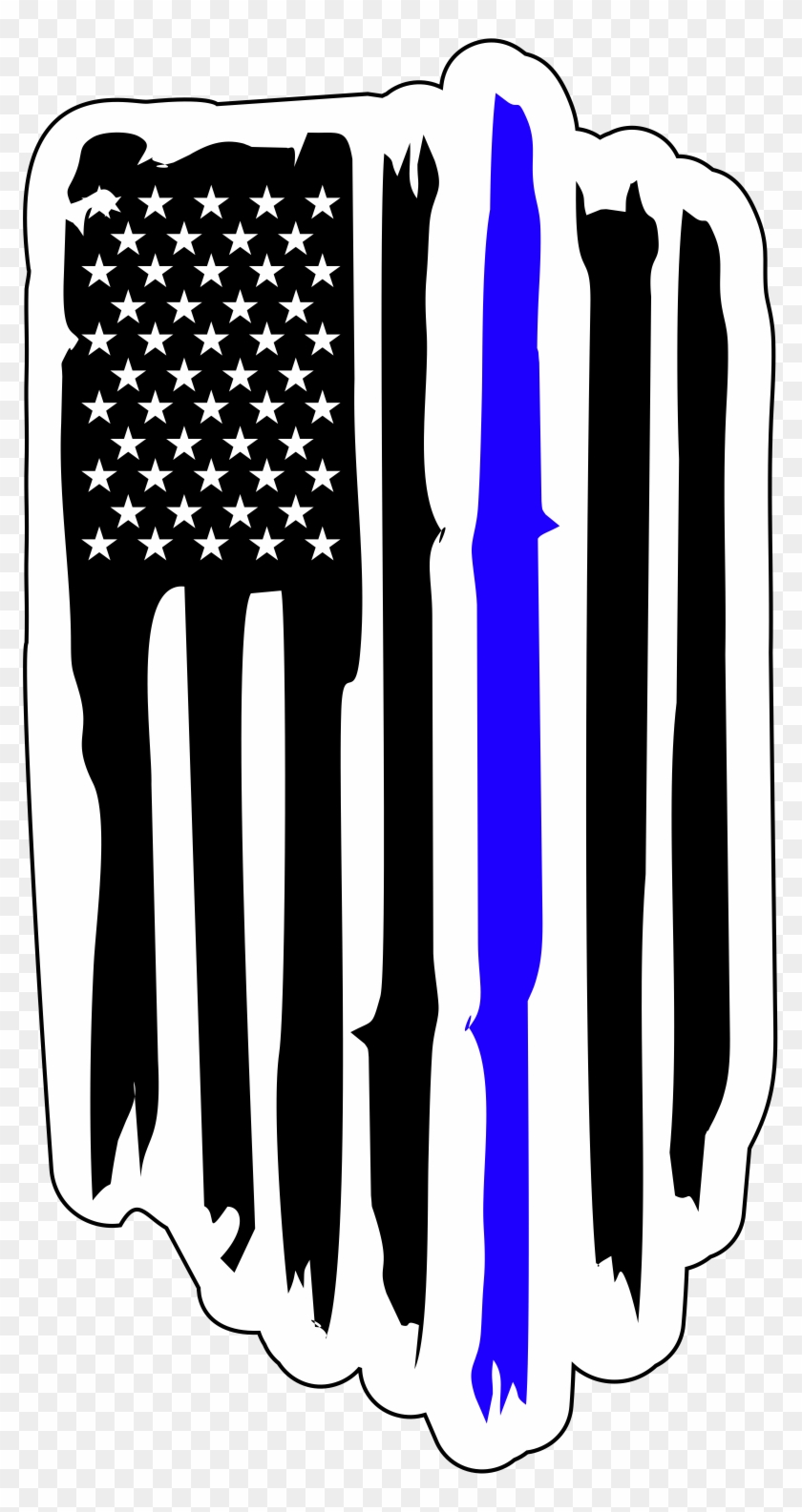 American Flag Police Badge Clipart