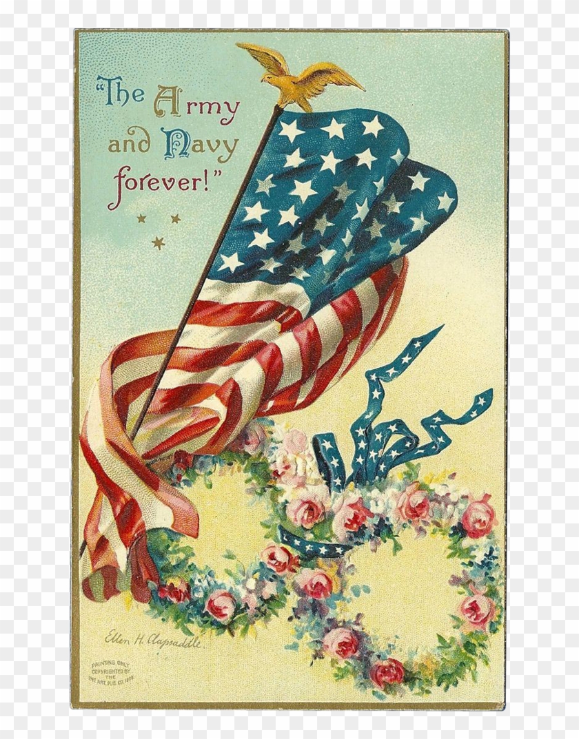 Vintage Embossed 1908 Postcard By Ellen Clapsaddle - Memorial Day Meme Vintage Clipart