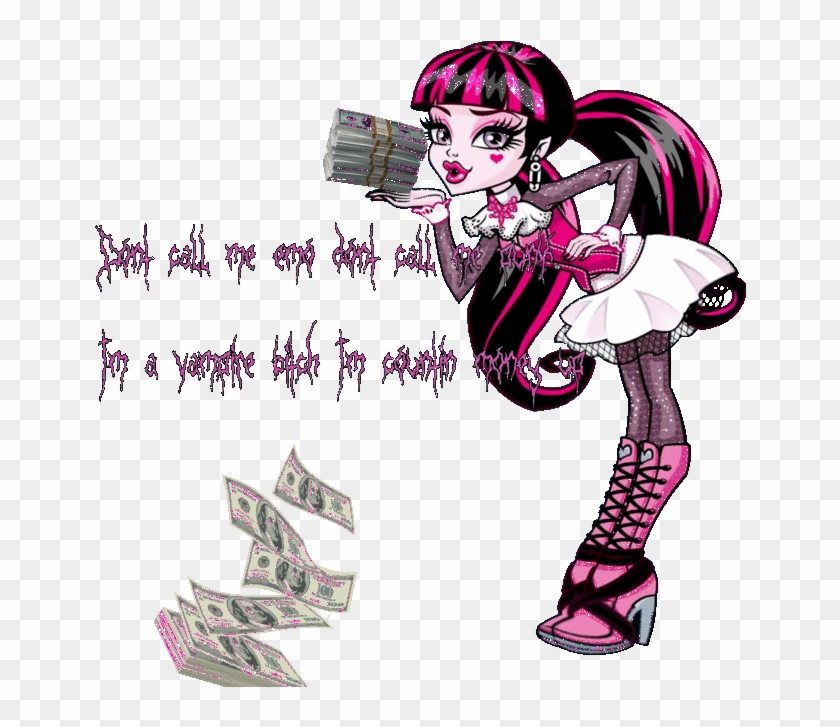 #lyrics #mine #lilpeep #draculaura #monsterhigh #yungbruh - Monster High Draculaura Png Clipart #5281085