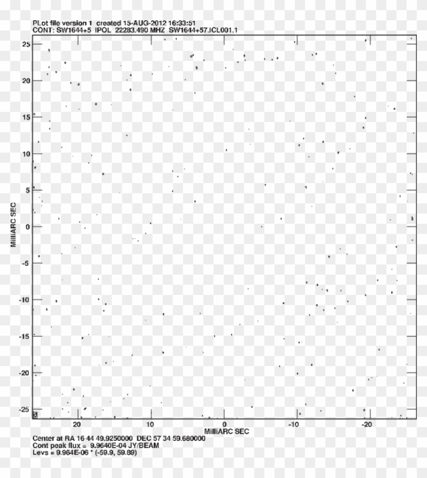 Evn Map Centred On The Swift J1644 57 Showing No Signal - Monochrome Clipart