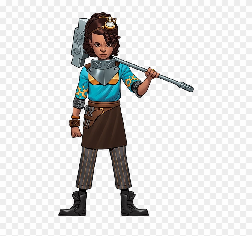 12 Year Old Hysh, A Skilled Tinker In Her Own Right - Cartoon Clipart