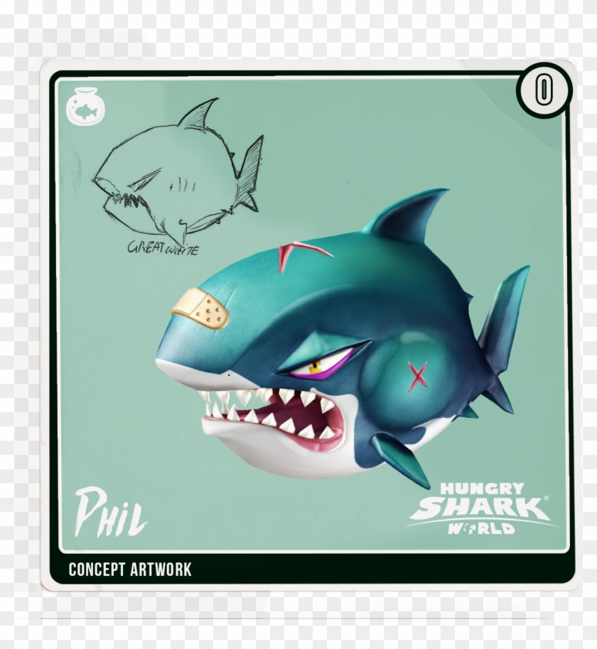 Shark Games, Megalodon, Godzilla, Atlantis, Sharks, - Atomic Shark Hungry Shark World Clipart
