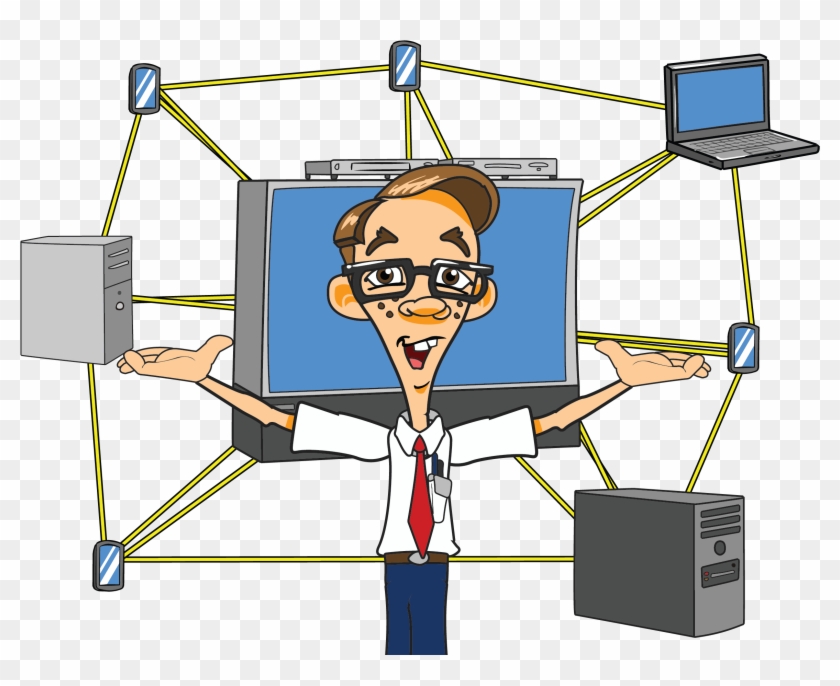 Home Networking - Computer Repair Cartoon Png Clipart #5282528