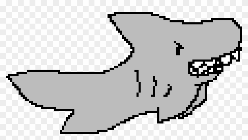 Megalodon Sticker - Line Art Clipart #5282597