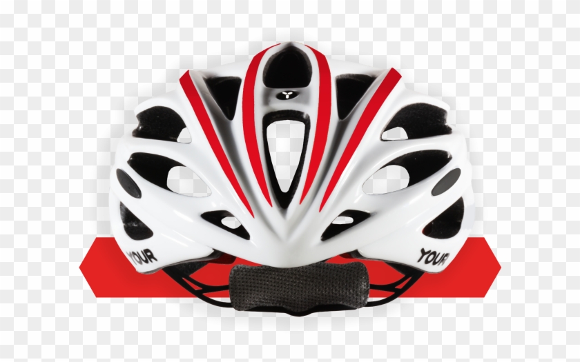 Your Helmets Team White 01 Front Tomato Red - Bicycle Helmet Clipart #5282627