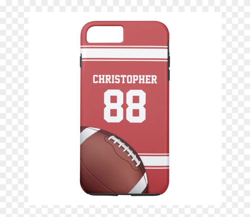 Red And White Stripes Jersey Grid Iron Football Iphone - American Football Clipart #5282653
