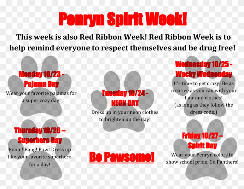 Red Ribbon Week/spirit Days Wacky Wednesday - Dog Licks Clipart #5283094