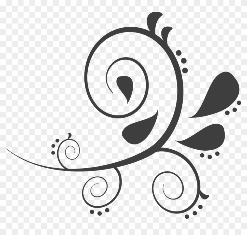Black Vines Png - Black Swirls Clipart #5283207