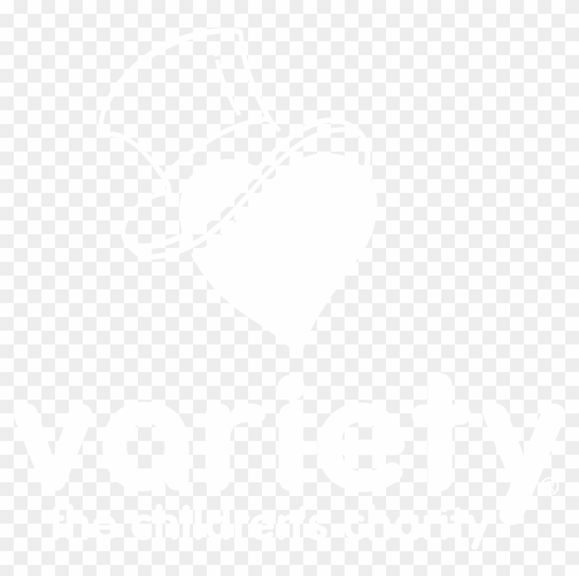 Variety Logo Vert Mono Reverse Larger Red Circle White - Graphic Design Clipart