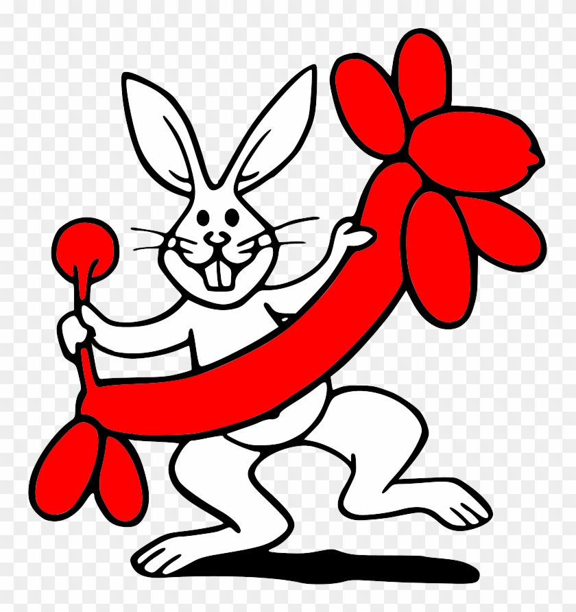Clipart Bunny Balloon Red - Cartoon - Png Download