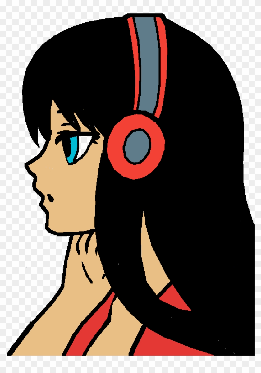 Sssniperwolf - Pixel Art Girl With Headphones Clipart #5284713