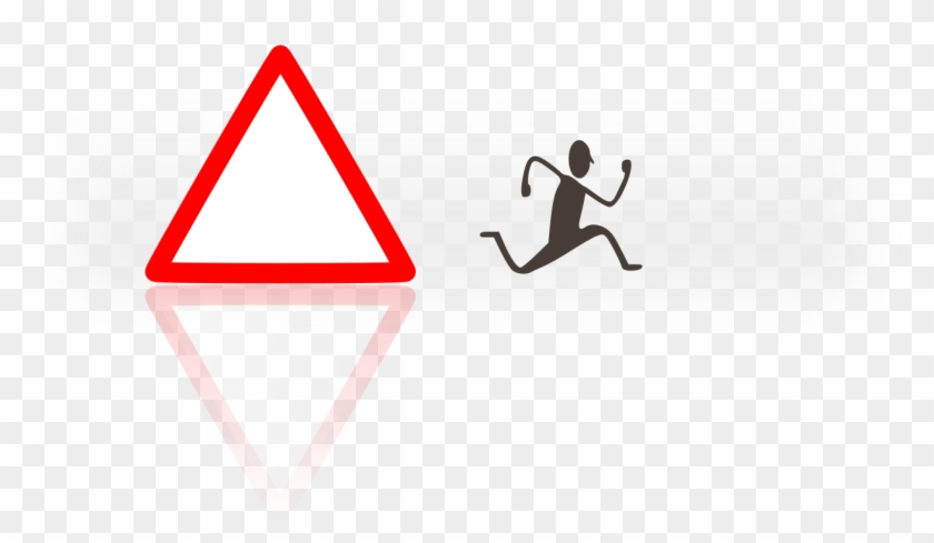 Warning Run Away - Triangle Clipart