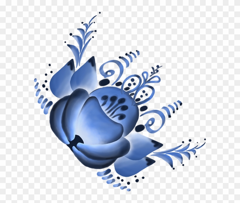 Scrap De Flores Azules - Flores Azul Rey Para Invitaciones Clipart