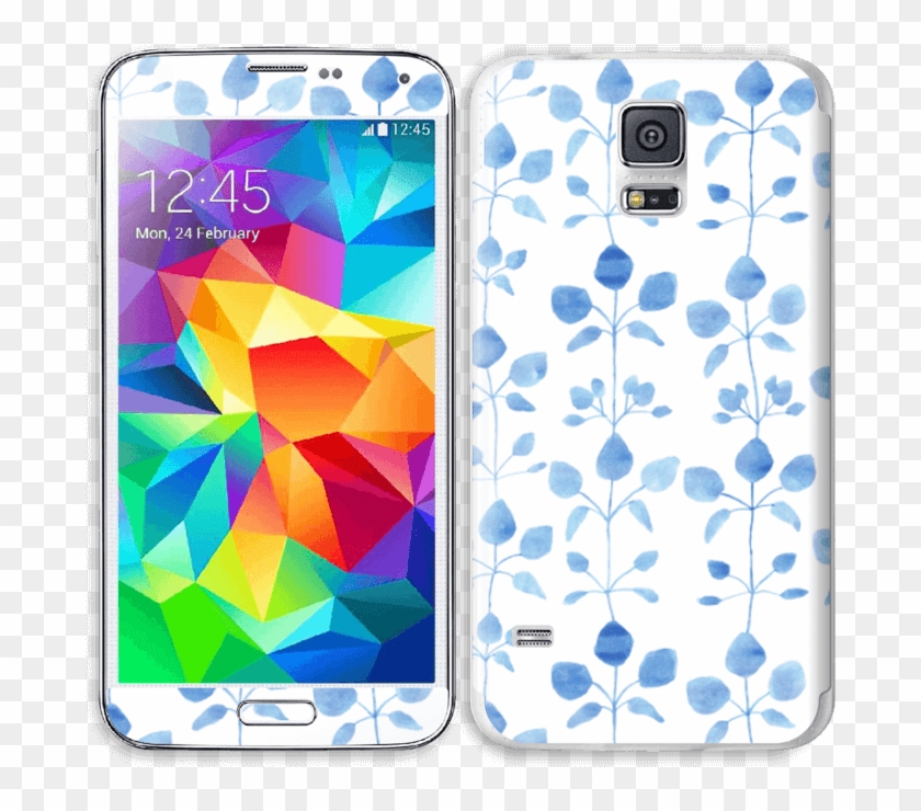 Flores Azules - Samsung Galaxy S5 Mini Png Clipart #5286373