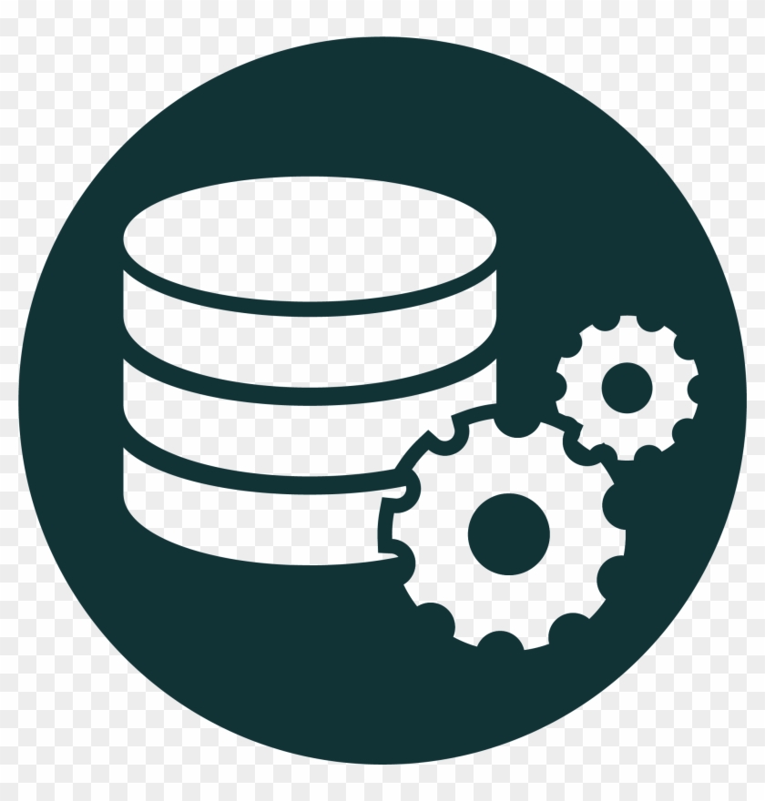 Data Analytics Icon, Data Security Icon, Database Admin - Circle Clipart