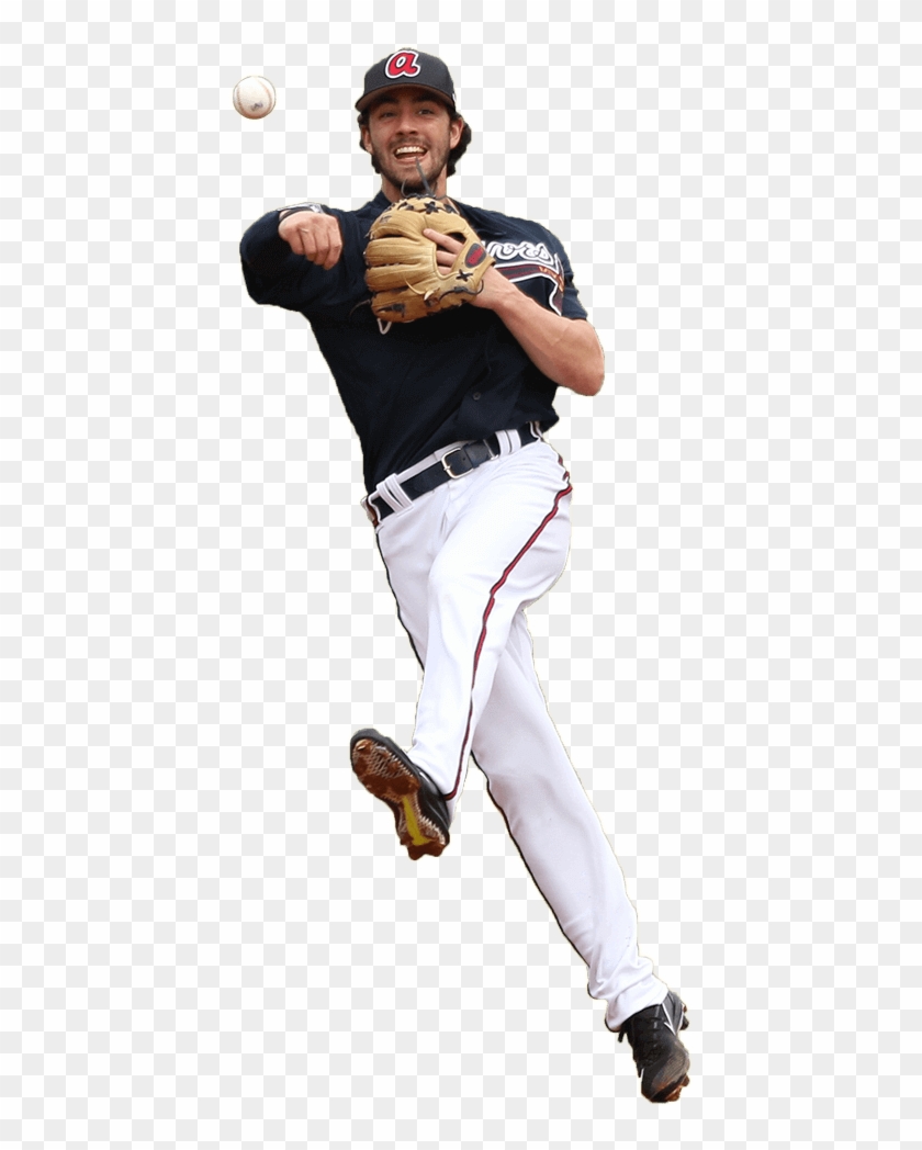 Dansby Swanson Throwing A Ball - Atlanta Braves Players Png Clipart