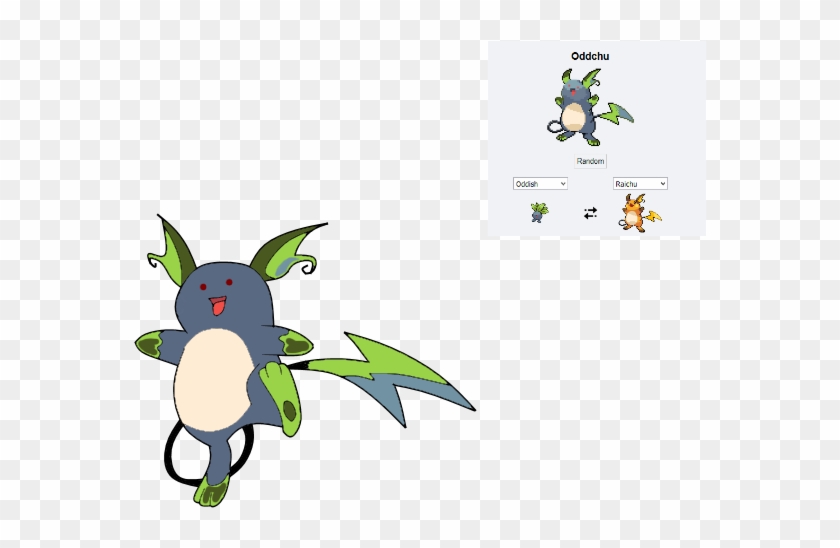 Oddchu Pokémon Fusion - Raichu Evolution Clipart