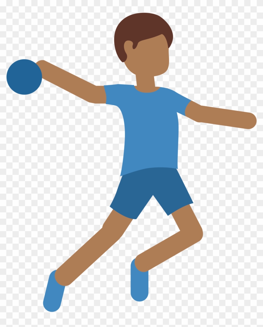 Ball Throwing - Handball Cartoon Clipart #5287871