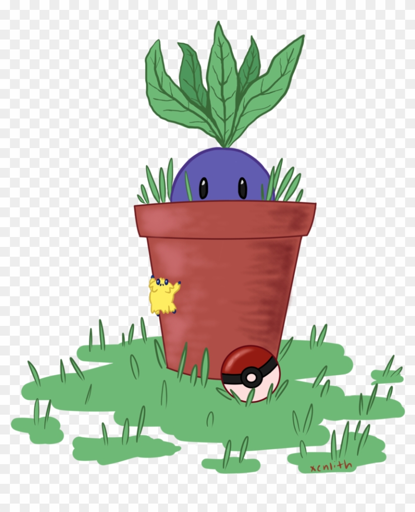 Oddish In A Pot Weasyl Root Older Ⓒ - Illustration Clipart #5288068
