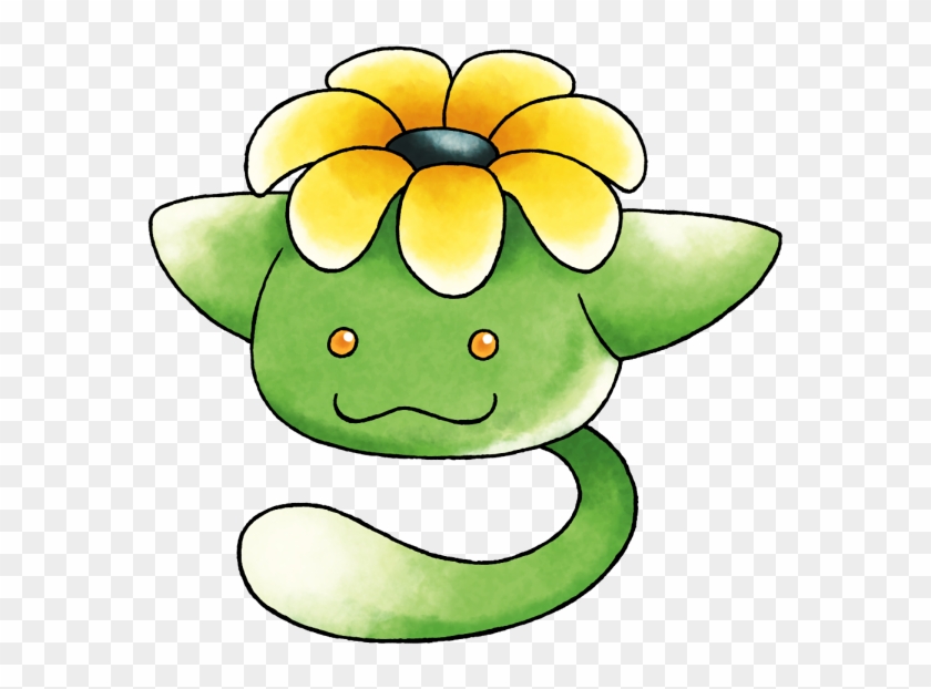Poponeko Is About What You Expect, Basically Skiploom - Pokemon Green With Flower On Head Clipart #5288136