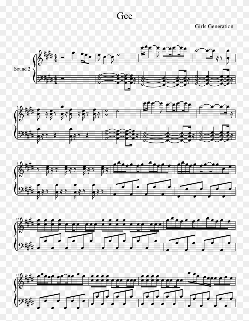 Girls Generation - Gee - Pachelbel's Canon Piano Clipart #5288238