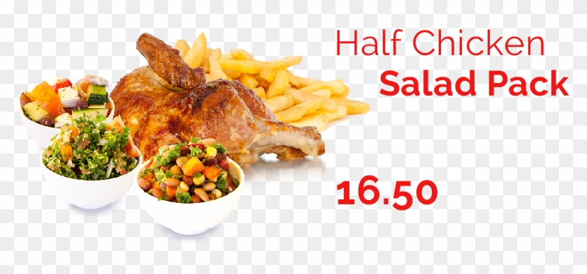 8443 - Half Chicken & Chips Clipart #5289776