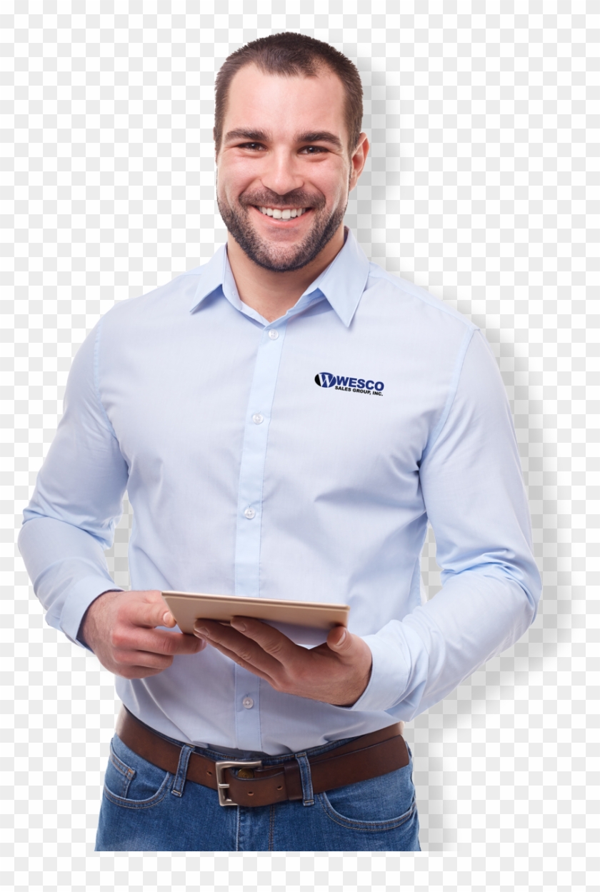 Salesman Shadow - Man With Tablet Png Clipart #5290196