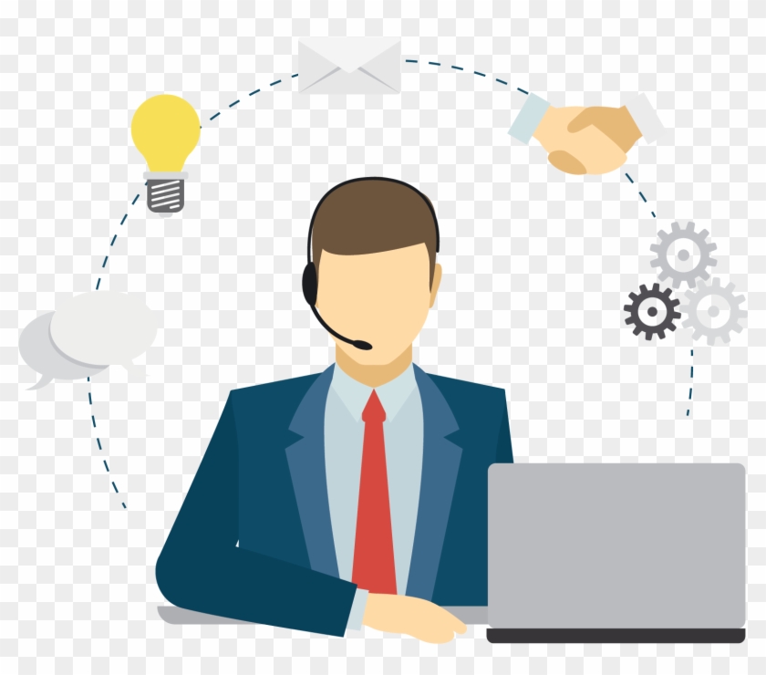 Responsibility Clipart Salesperson - Sales Person Cartoon Png Transparent Png #5290395