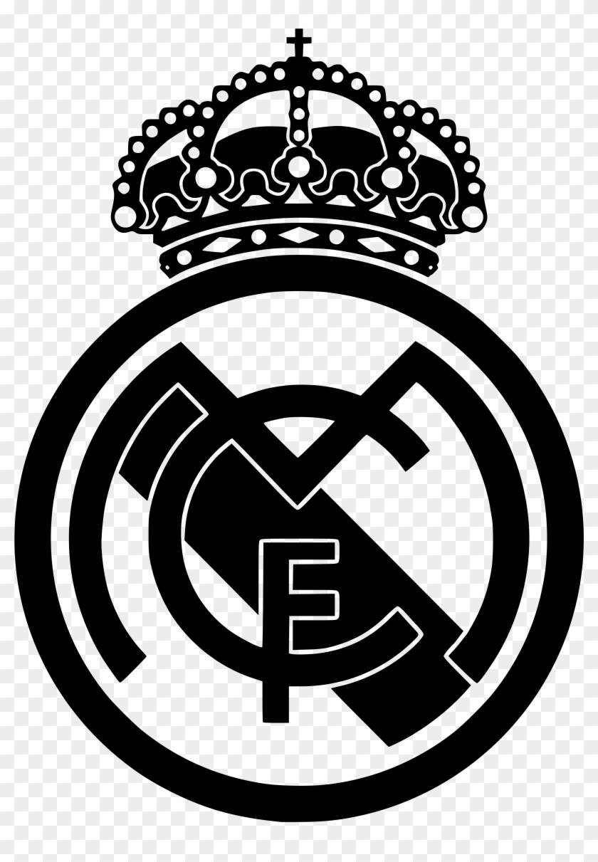 Png For Black White Image For Vinyl Cutters - Logo Real Madrid Vector Clipart