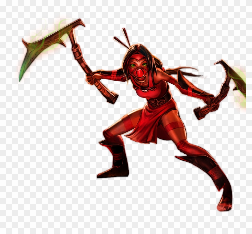 Akali Crimson Skin Splashart Old - League Of Legends Akali Png Clipart