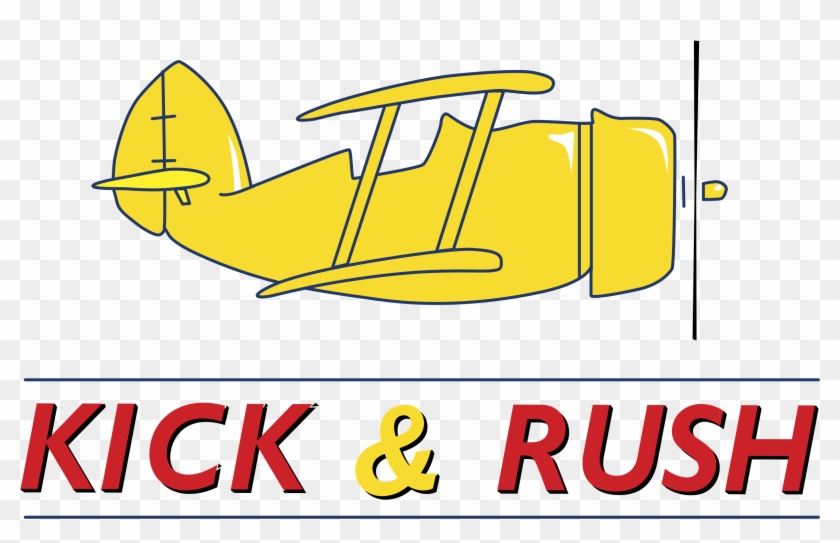 Kick & Rush Logo Png Transparent - Airplane Clipart #5292745