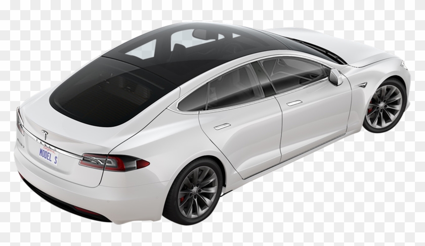 Tesla Model S P100d In White Von Hinten - Tesla Model S 100kw Clipart