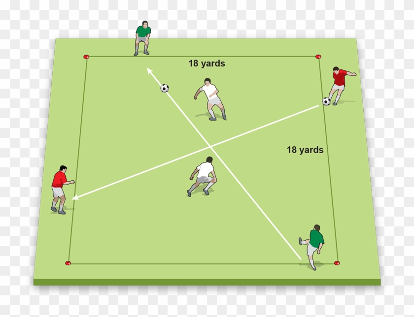 Both Attacking Pairs Can Score If They Split The Defenders - Player Clipart #5293162