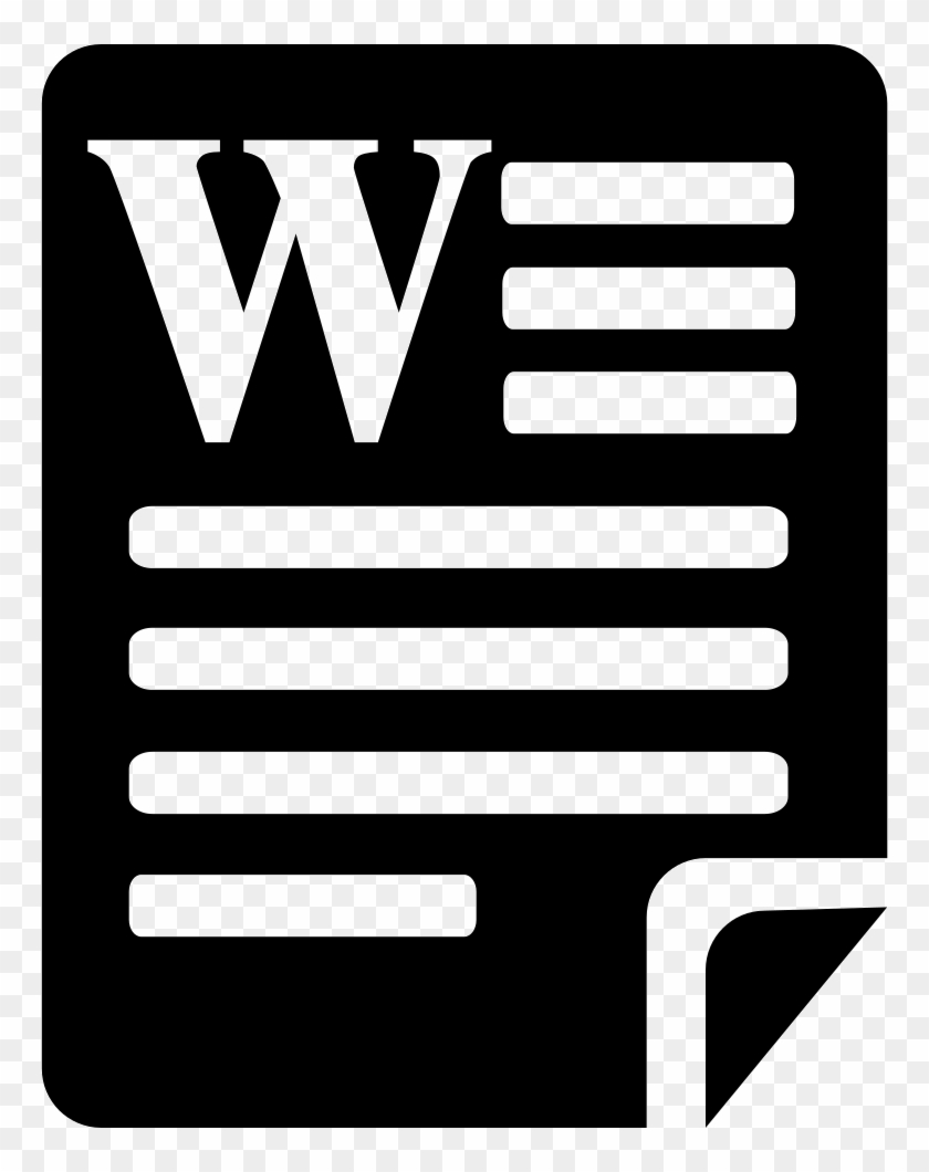 Microsoft Word File - Microsoft Word Clipart Black And White - Png Download