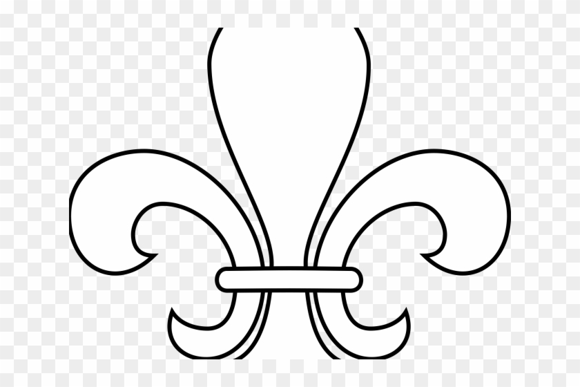 Fleur De Lis Outline - Illustration Clipart