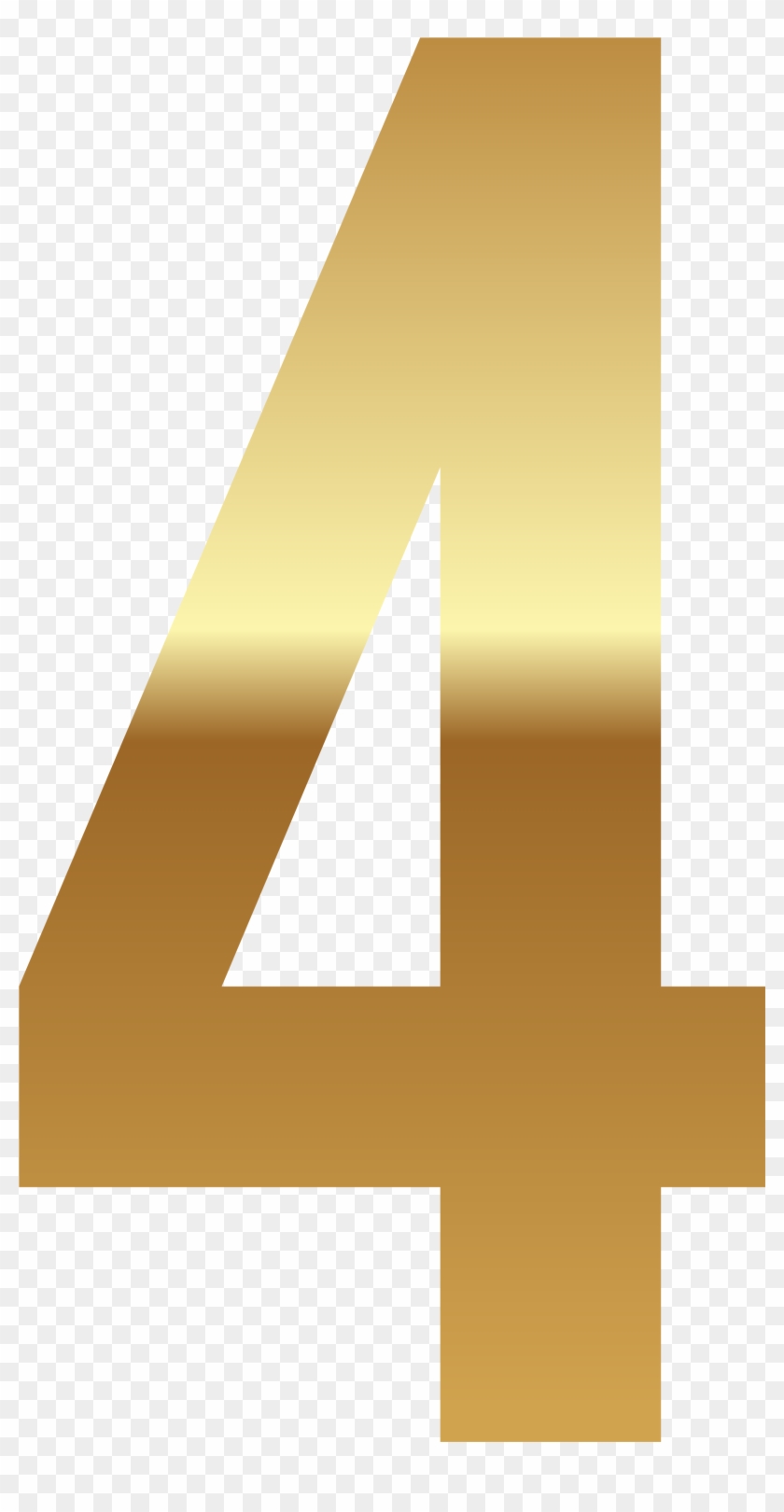 Golden Number Four Png Clipart Image - Golden Number 4 Png Transparent Png #5295059