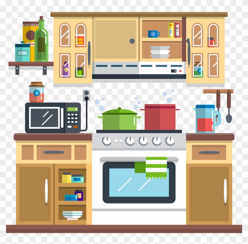 Kitchen Vector - Kitchen Of The House Clipart - Png Download