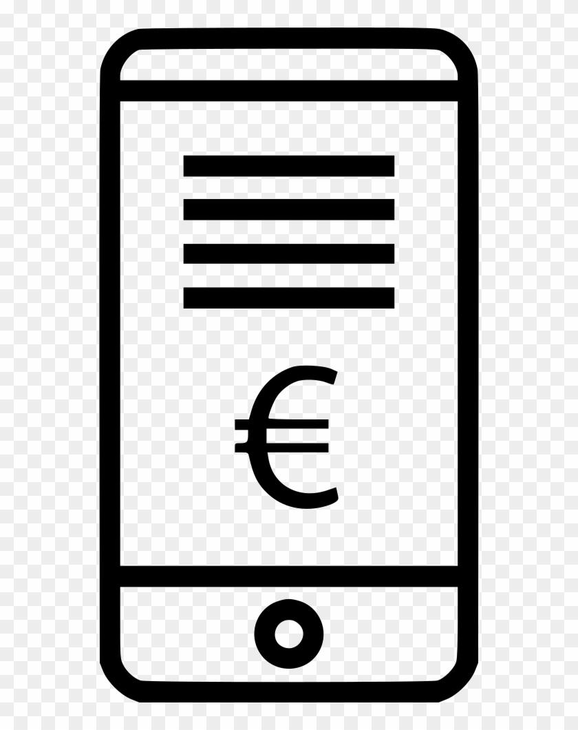 Euro Sign Wealth Cell Phone Call Comments - Phone Graph Icon Clipart #5295722