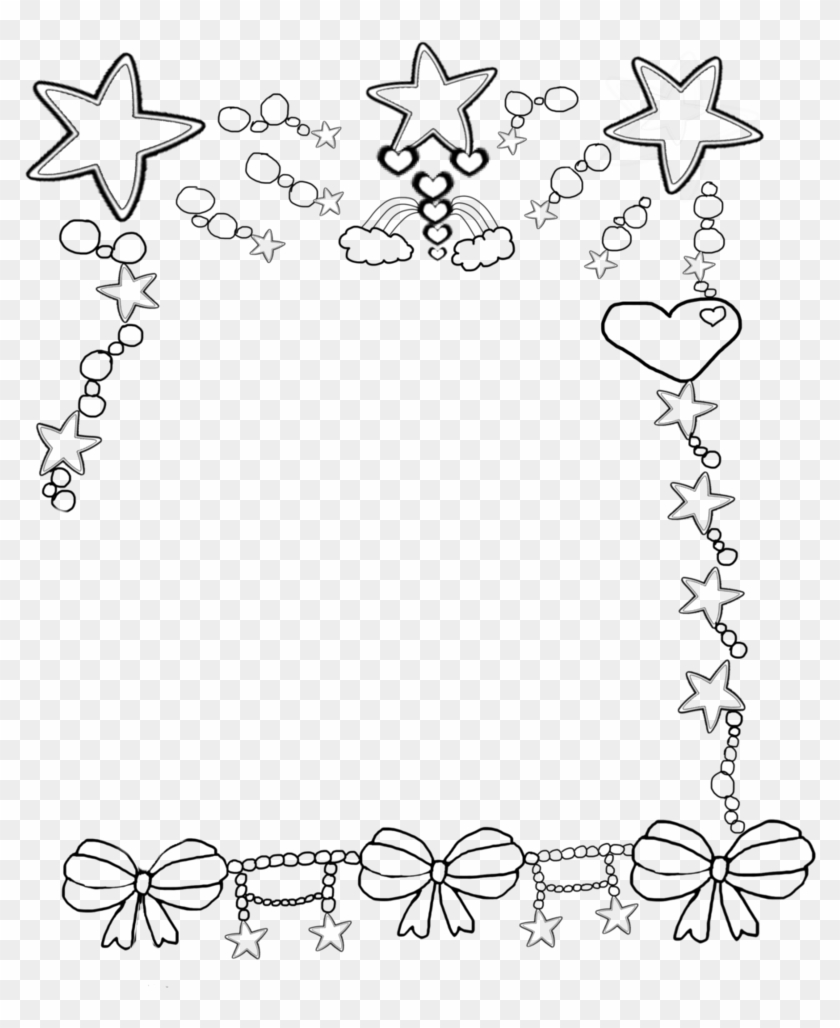 #border #kidcore #webcore #kawaii #angelcore #trauma - Line Art Clipart