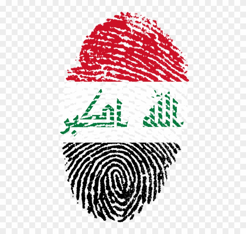Iraq Flag Fingerprint Country Pride Identity - Png Iraq Clipart #5296508