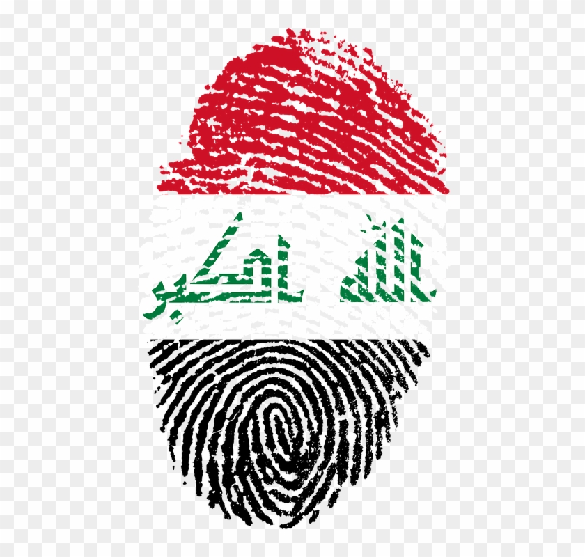 Iraq Flag Fingerprint Country Pride Identity - Png Iraq Clipart