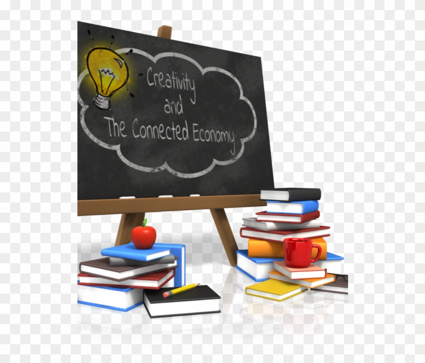 A Blackboard That Reads "creativity And The Connected - Education Retirement Clipart #5296891