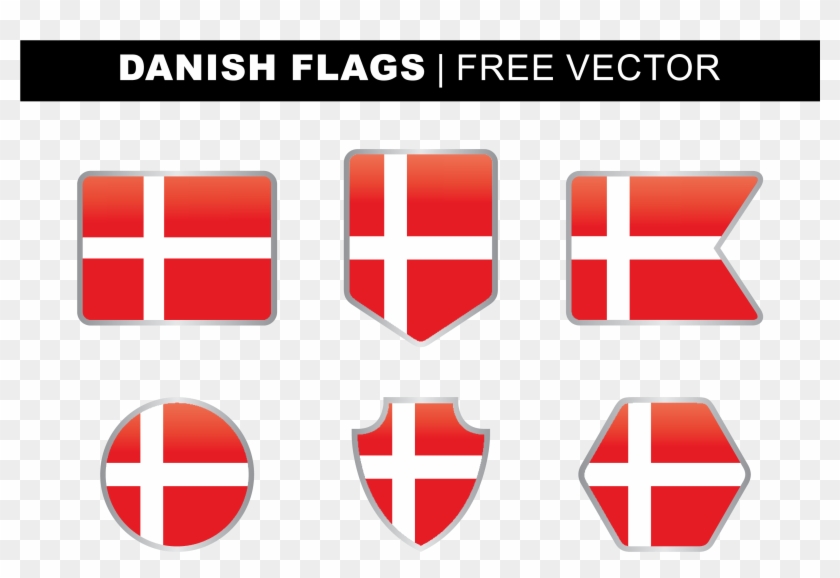 Clipart Freeuse Stock Flag Of Denmark National Emblem - Dinamarca Logo De La Bandera - Png Download