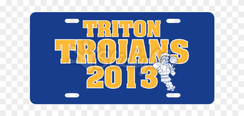 Triton Trojans License Plate - Illustration Clipart #5296983