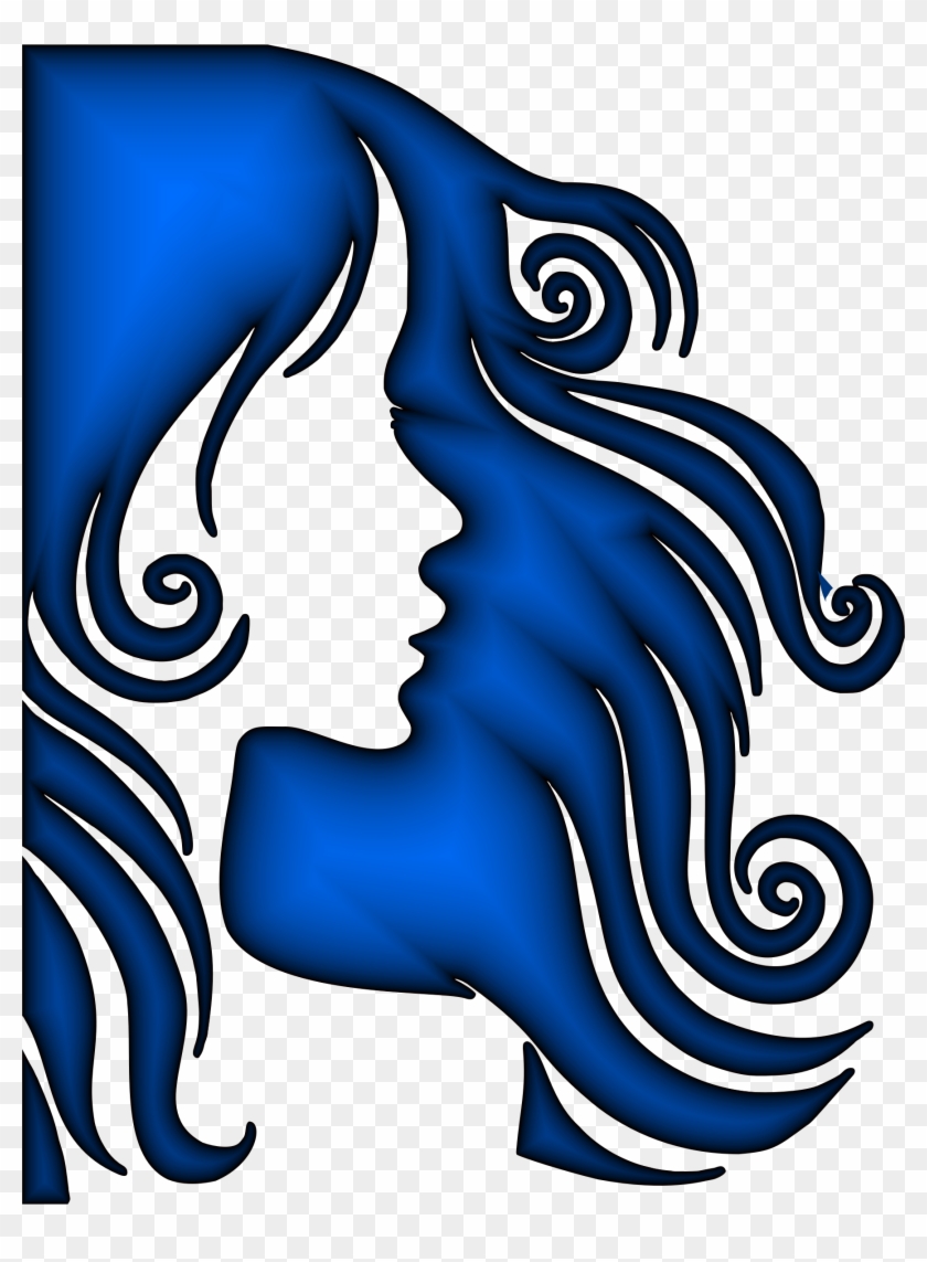 This Free Icons Png Design Of Female Hair Profile Silhouette - Silhouette Hair Woman Png Clipart